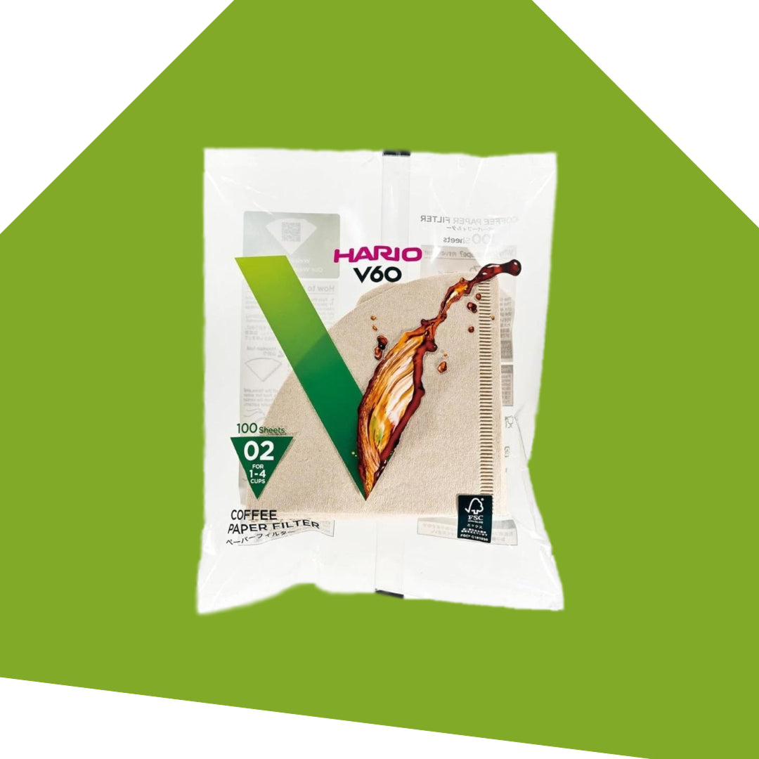 Hario V60 Natural Paper Filters (Size 02 - 100 Pack)